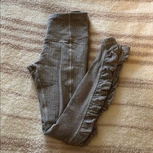 Lululemon ruched heathered grey leggings